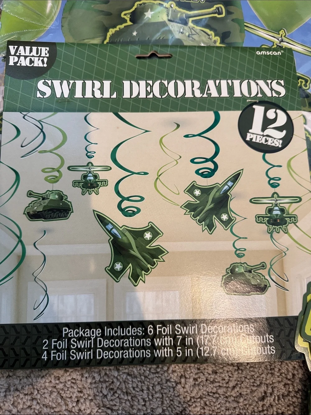 Camouflage Military Tank Happy Birthday Party Decorations - Green